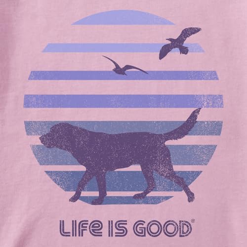 Life is Good Women's 70s Retro Dog Beach Walk Hoodie