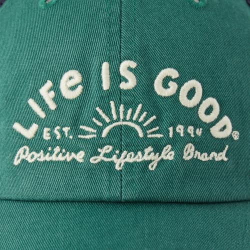 Life is Good Positive Spruce Green Meshback Cap