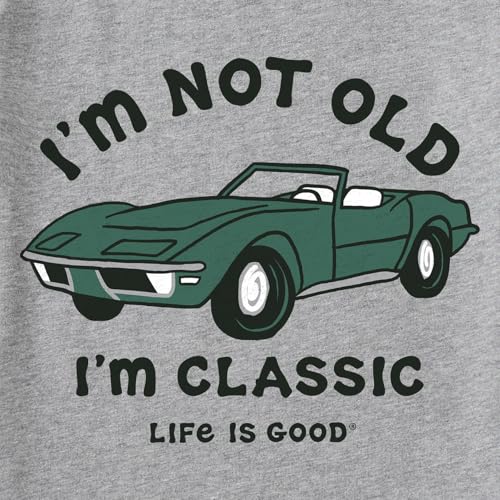 Life is Good Mens I'm Not Old Sports Car Short Sleeve Tee