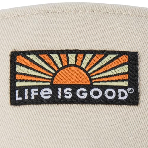 Life is Good Retro Sunburst Updated Visor Cap, Bone
