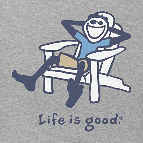 Life is Good Men's Heather Gray Vintage Crusher Tee